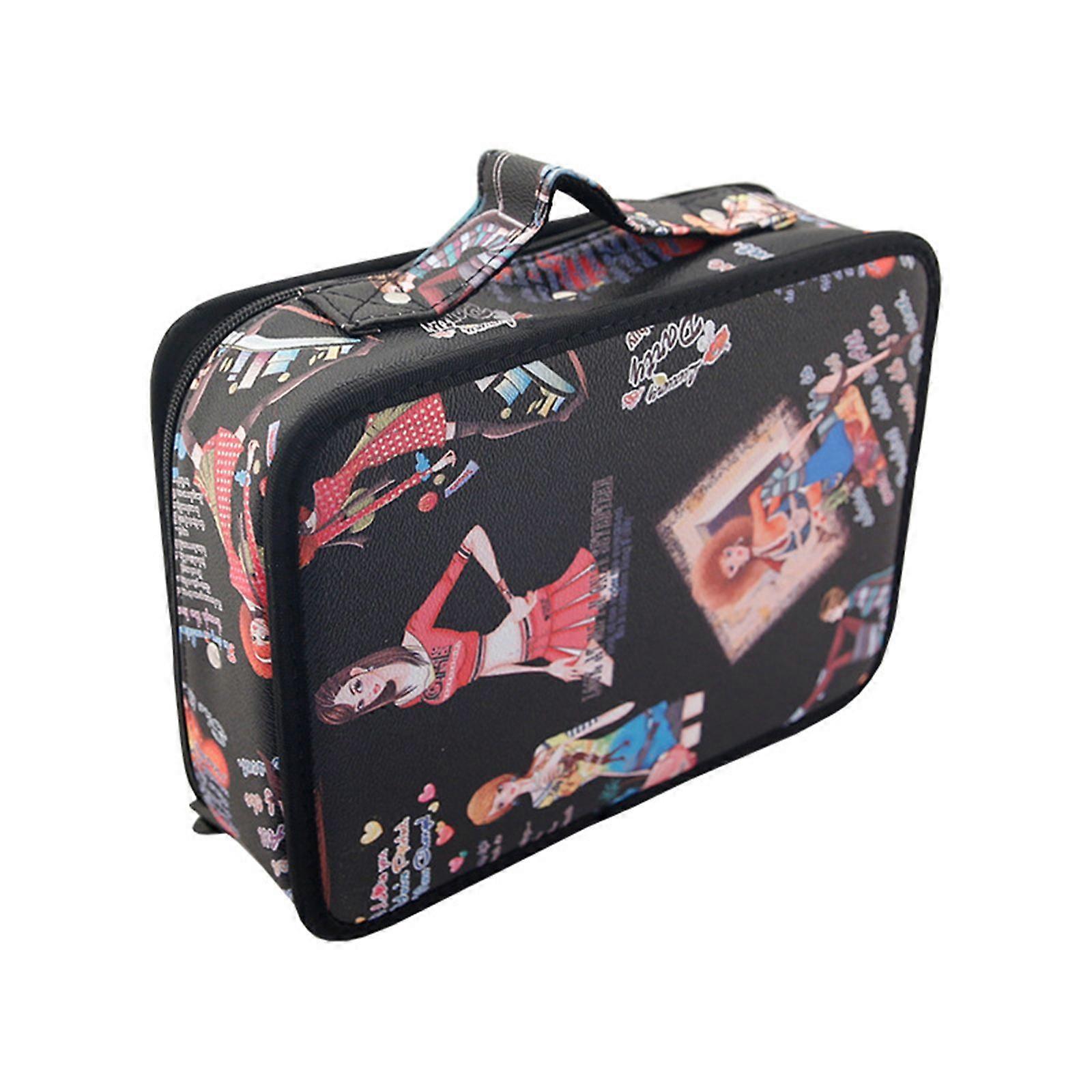 Salon Hairdressing Tool Storage Box Large Capacity Storage Toolbox with Smooth Zipper Multi-layer Design with Scissor Slots