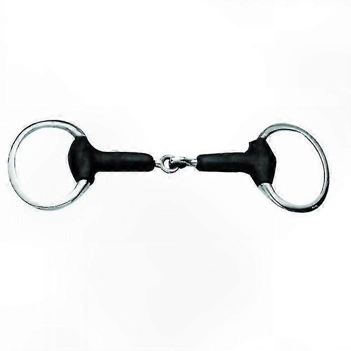 Flexible Rubber Eggbutt Snaffle Bit with Jointed Design for Comfort and Control