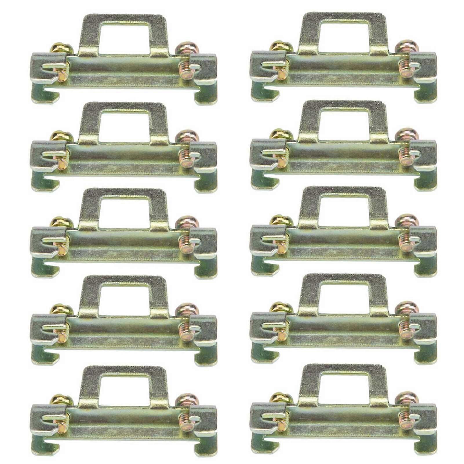 10pcs Fixed Clamp Fasten Clip for 35mm DIN Rail (Metal Model 11)