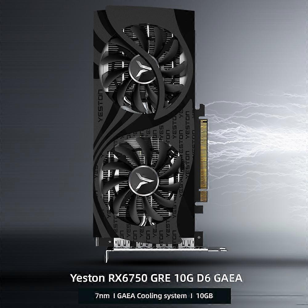 RX6750 GRE-10G 10GB GDDR6 GPU de jeu 240x116x39mm, noir