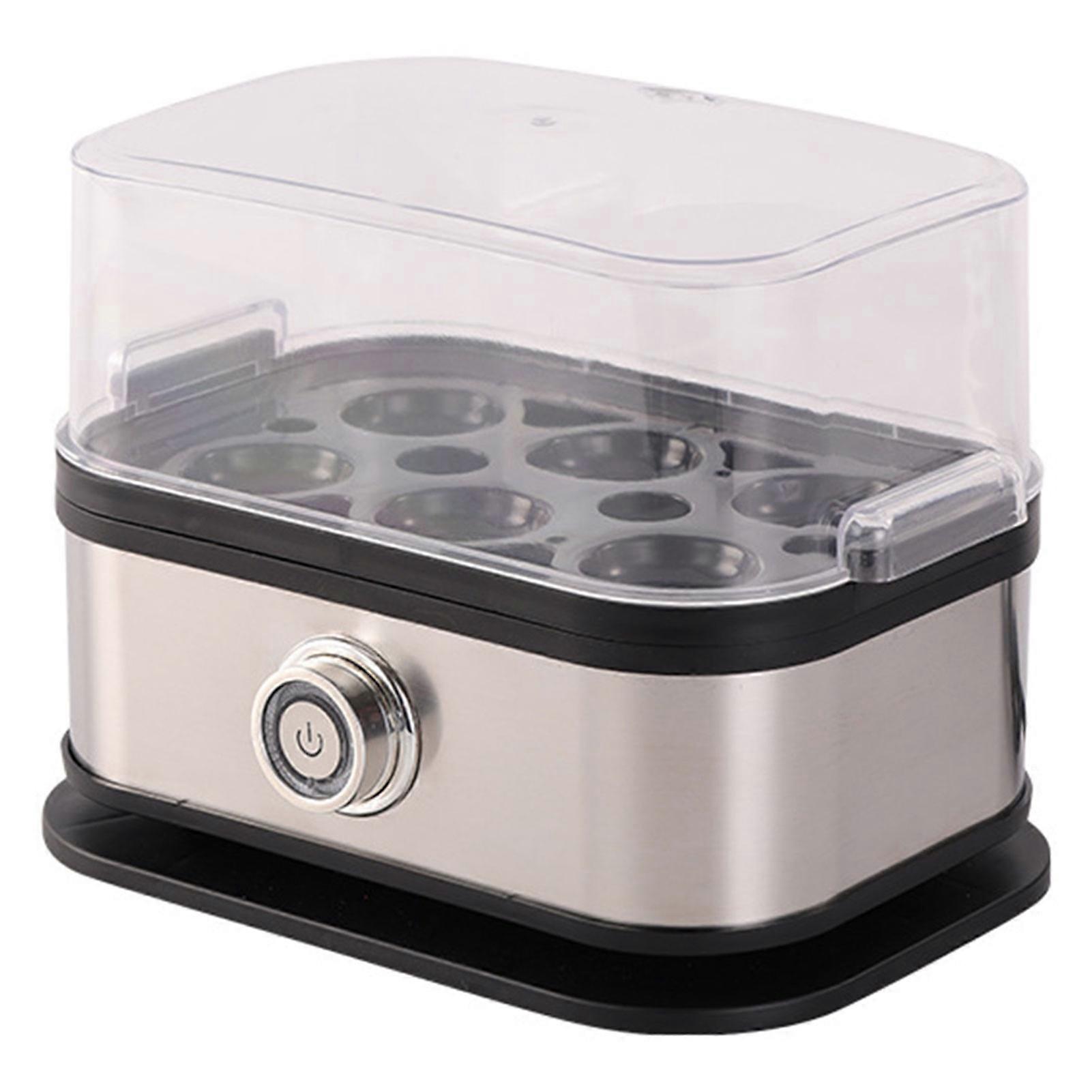 Compact Stainless Steel Egg Maker For Hard Boiled Eggs In Dorms 6 Eggs Capacity Smart Egg Boiler for Home Kitchen
