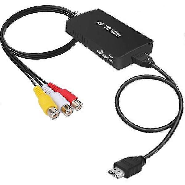 Cca-zu-HDMI-Konverter, Composite-zu-HDMI-Adapter unterstützt 1080p Pal/ntsc A