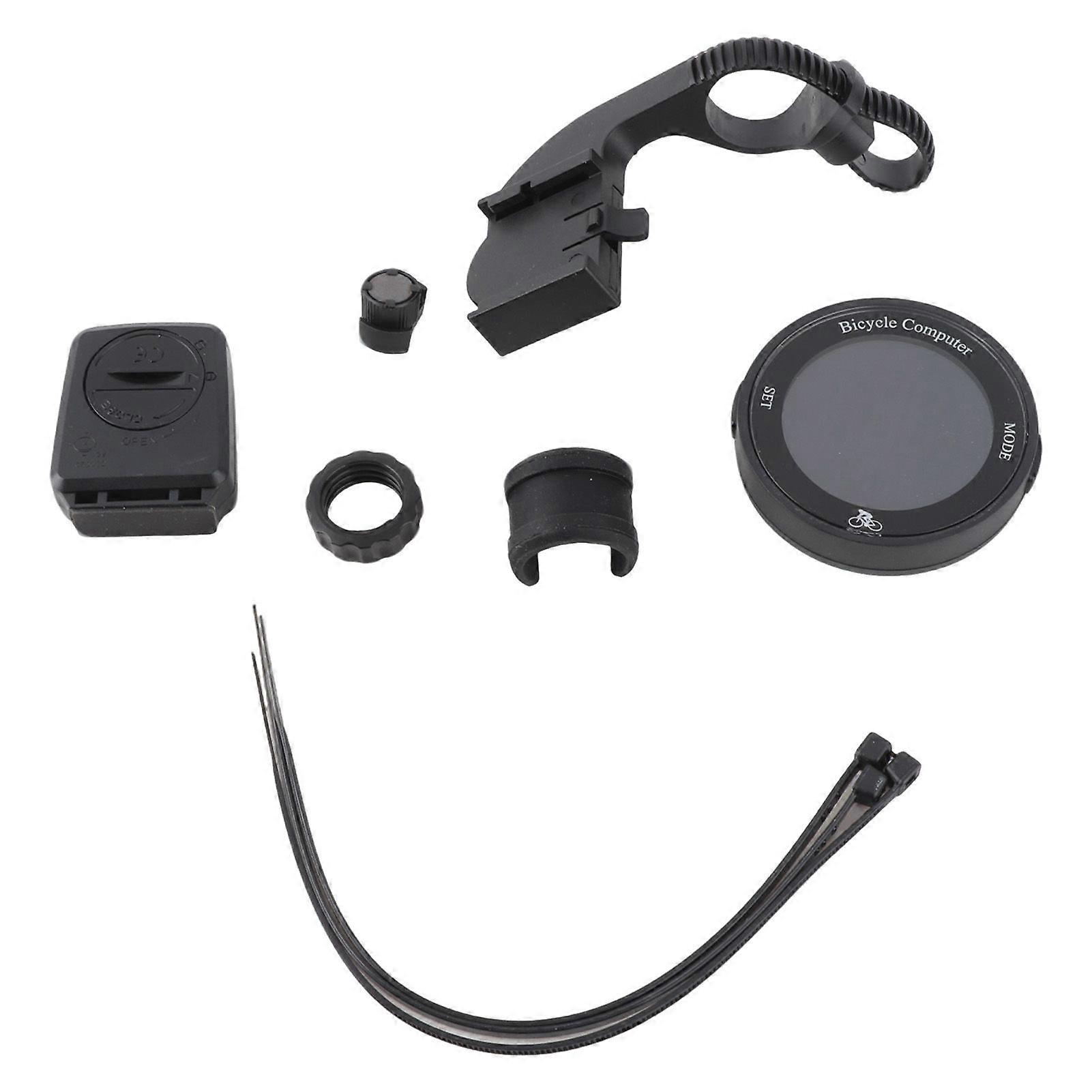 Bike Computer Speed Step Frequency Sensor LED Backlit Large Screen Wireless Cycling Speedometer Odometer with Bracket