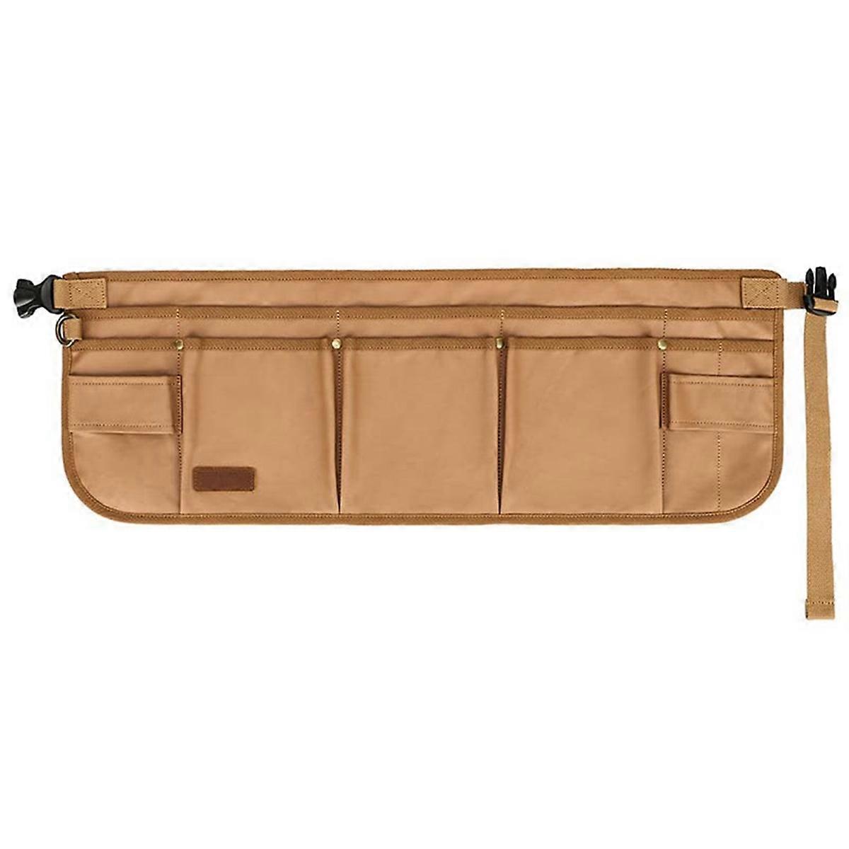 Tool Belt Pouches for Men Utility Belt Electrician Tool Bag Canvas Gardening Waist Tool Pouch with 13 Pockets Brown