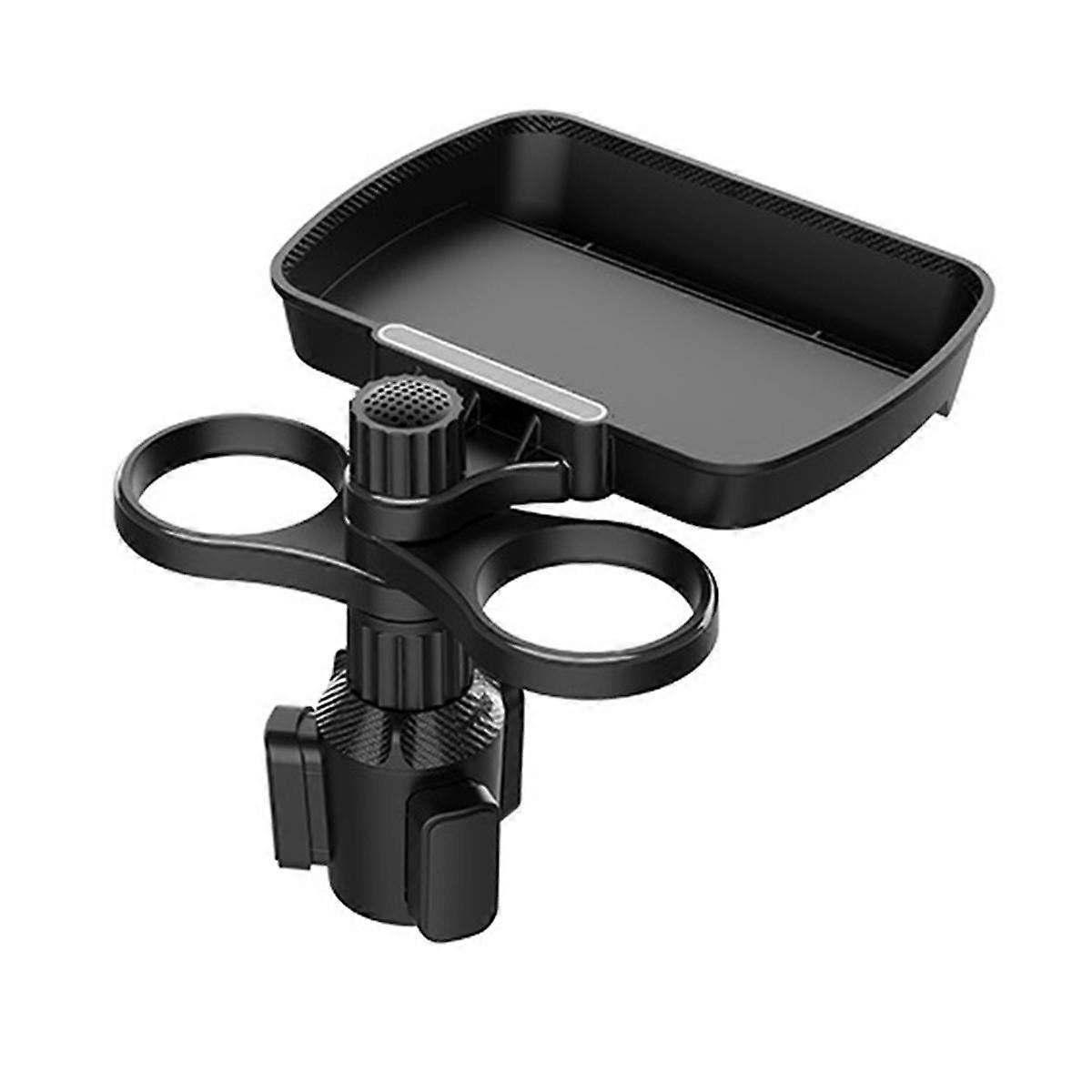 Dual Cup Holder Expander Adjustable for 360Rotating Multifunctional Car Seat Cup Holder Snack Tray