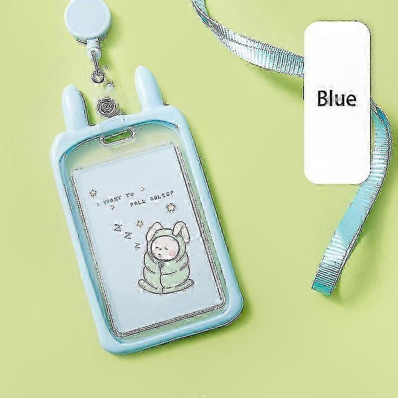 Waterproof Silicone ID Card Holder with Retractable Lanyard for Students and Professionals Vertical Design Durable and Lightweight Accessory