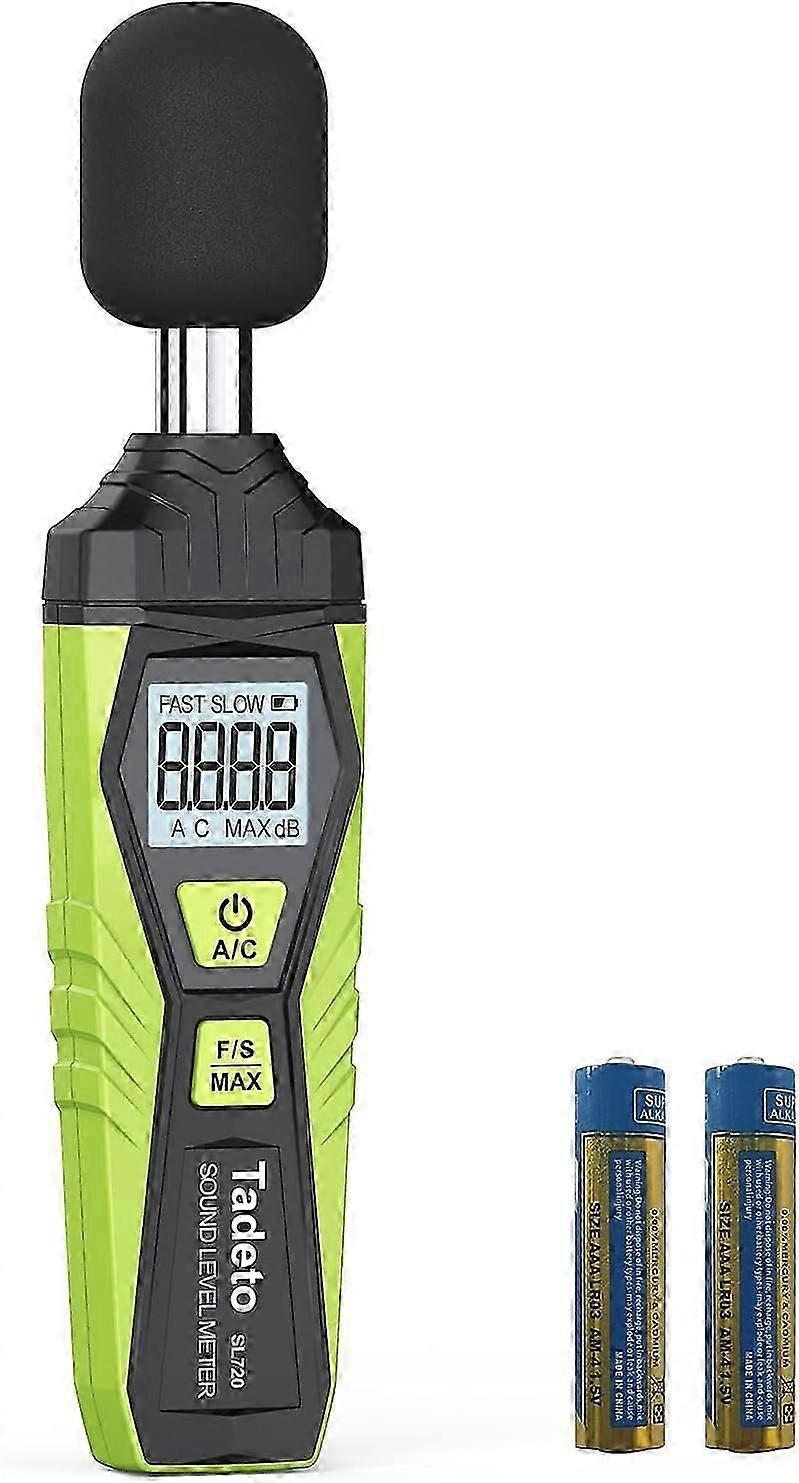 Decibel Meter, Digital Sound Level Meter Portable SPL Meter 30dB to 130dB MAX Data Hold with LCD Di