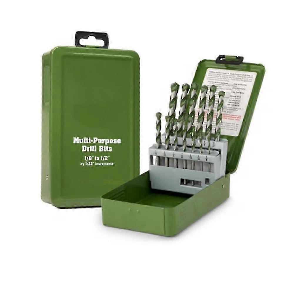 13 Piece Multi-Purpose Drill Bit Set, High-Speed Steel Drill Bits for Meta 2025