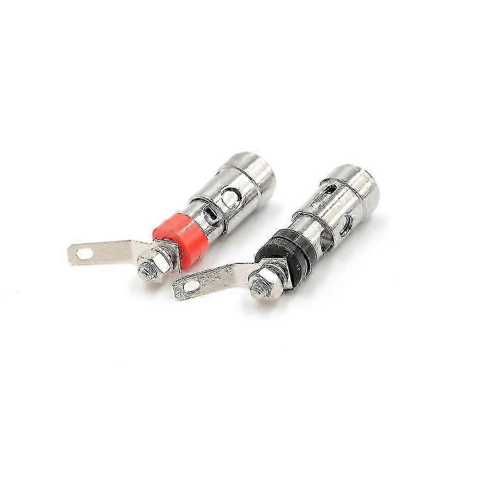 2pcs Speaker Audio Amp Terminal Binding Post Spring Loaded Type Nickel Plated