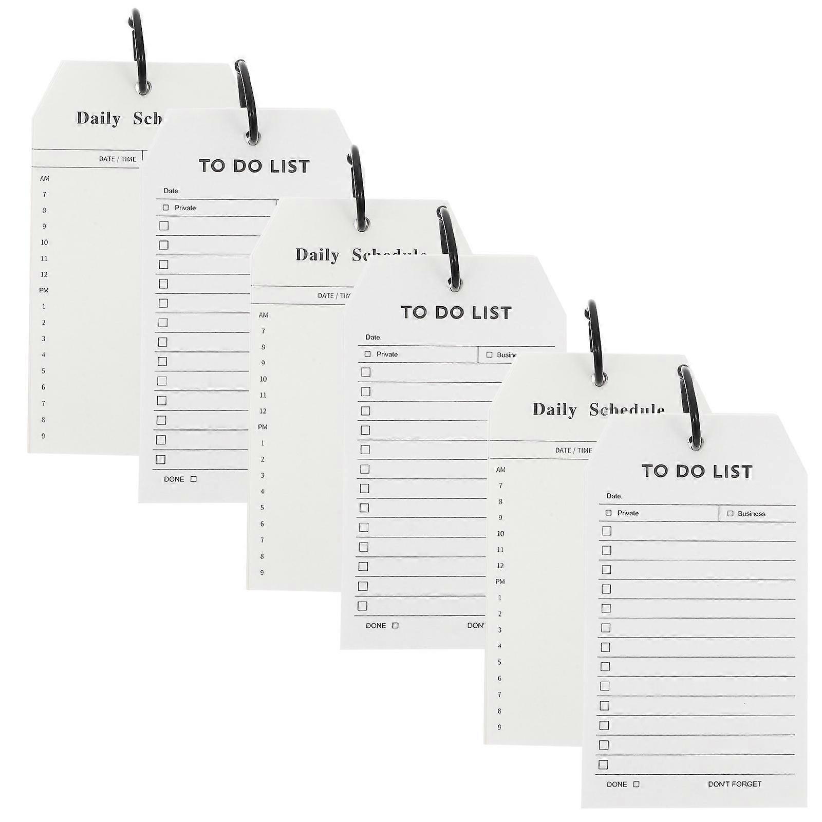 Portable Note Book Memo Pad for Noting 6Pcs White Loose Leaf Notepad