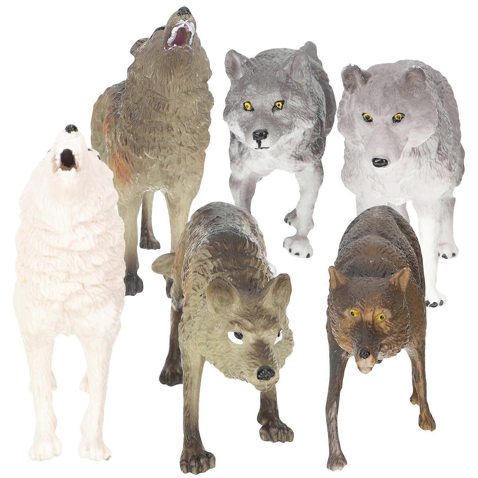 Wild Animal Figurines Educational ABS Animal Models for Playing 7Pcs Set