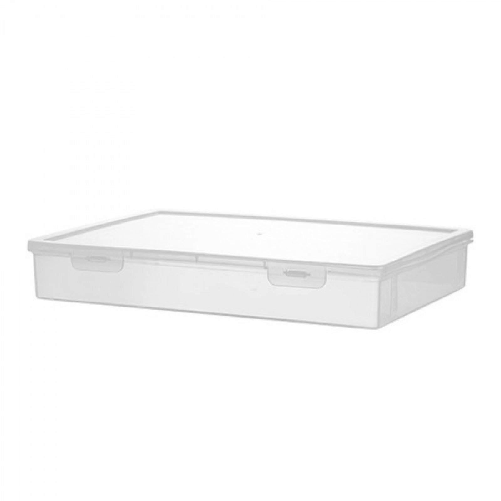 Storage Box Covered With Transparent Tape, White Biodegradable Materials, 10.2 X 7.3 X 2 Inches, Stationery