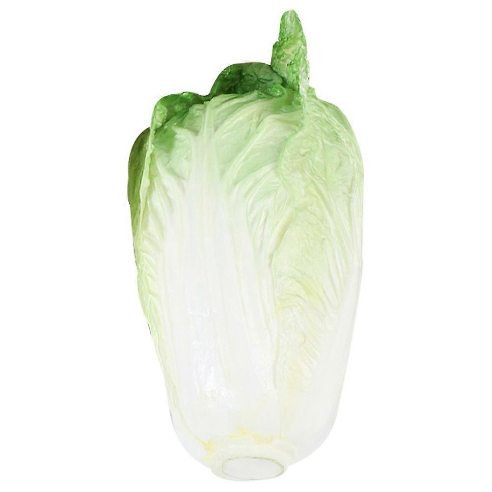 Simulation Vegetable Model Artificial Chinese Cabbage for Restaurant and Photography Made from Green Pu 1Pcs