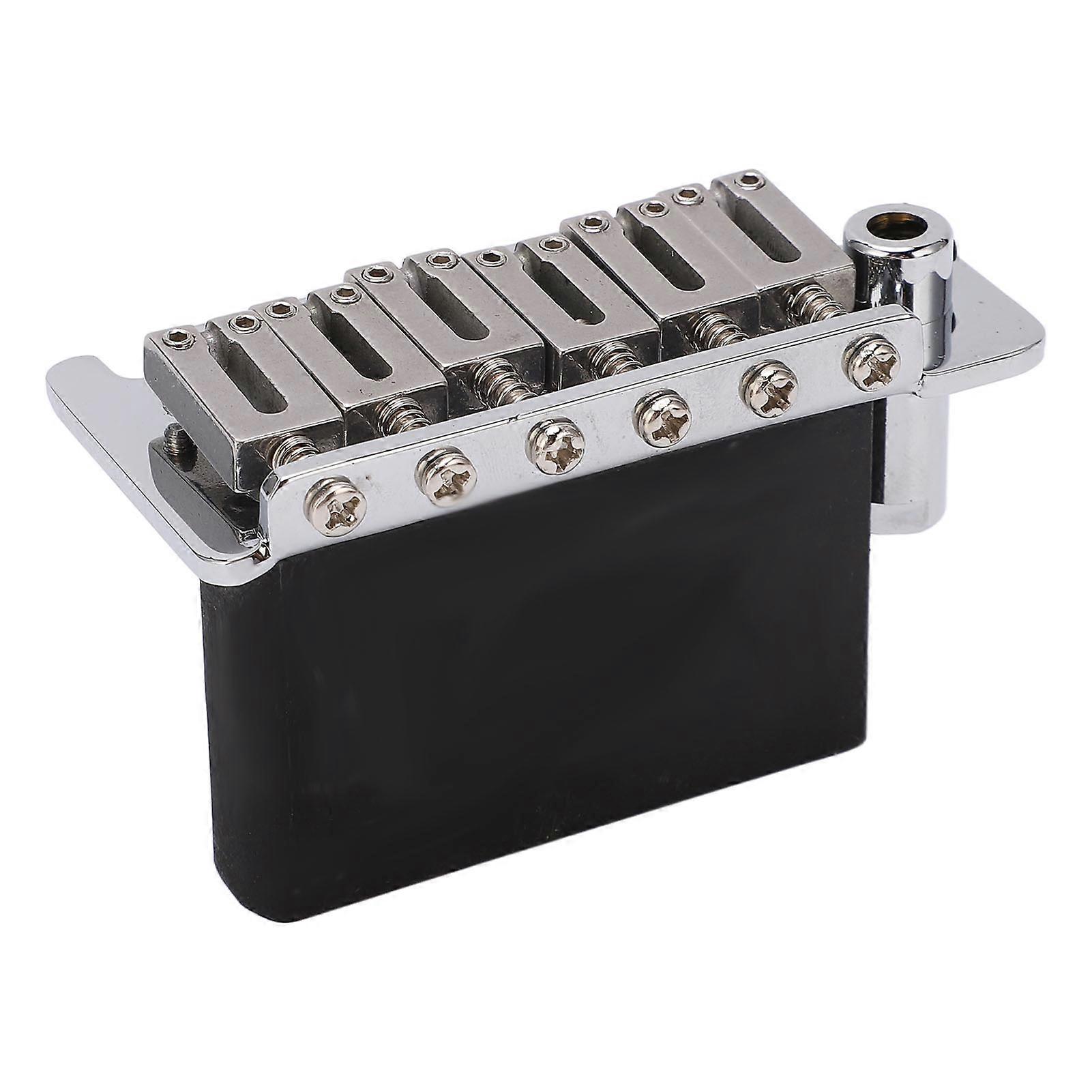Electric Guitar Tremolo System 6-String Bridge Saddles Set Silver