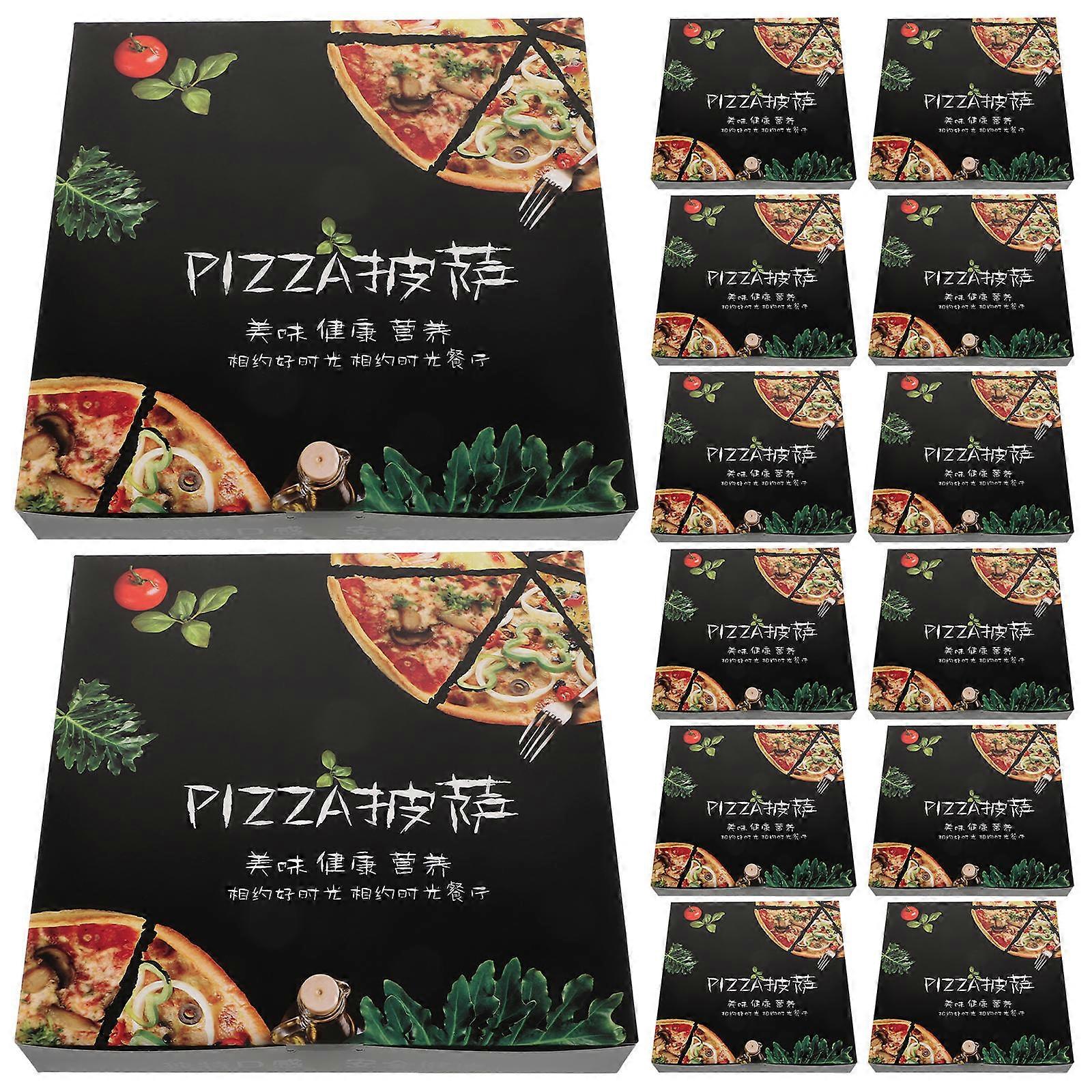 Pizza Boxes Paper for Pizza 40Pcs Black Storage and Transport