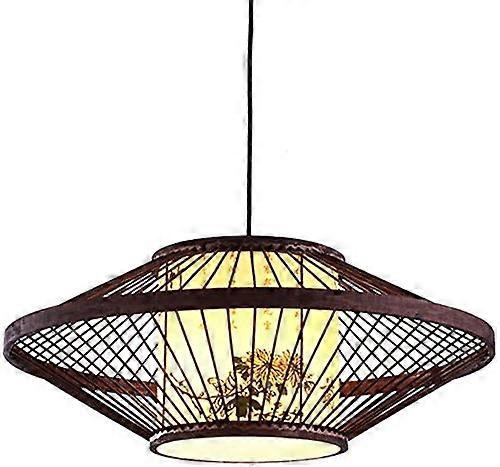Retro Simple Wicker Bamboo Chandelier Natural Handmade Rattan E27 Socket For Bedroom Cafe Bar Tea House Lighting