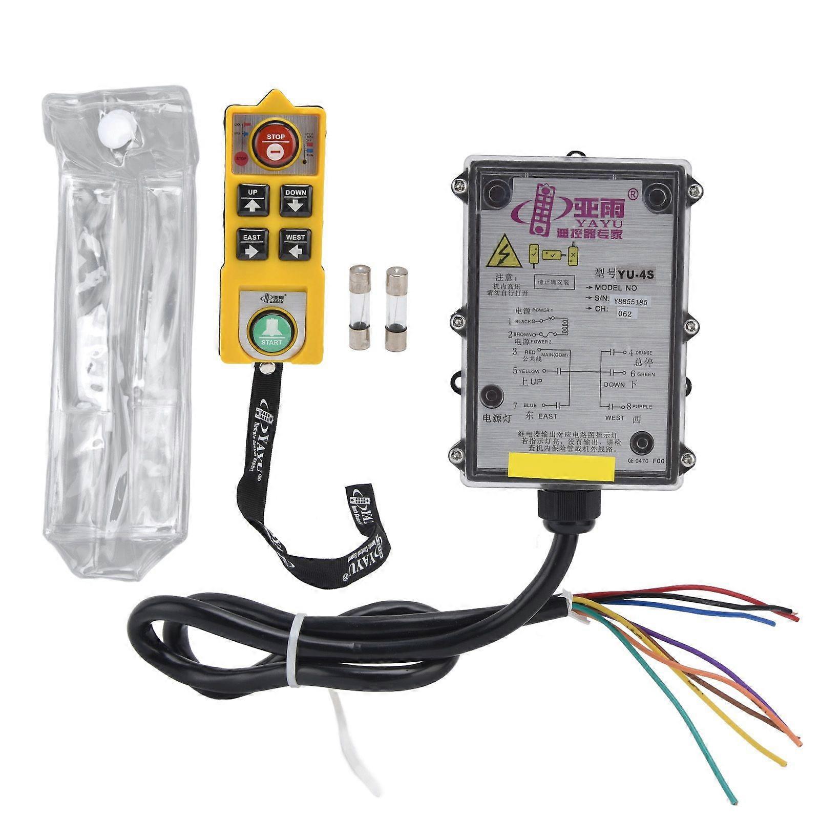 Industrial Remote Control Switch Transmitter Kit Single Handle for Electric Hoist Crane YU4SDC 24V