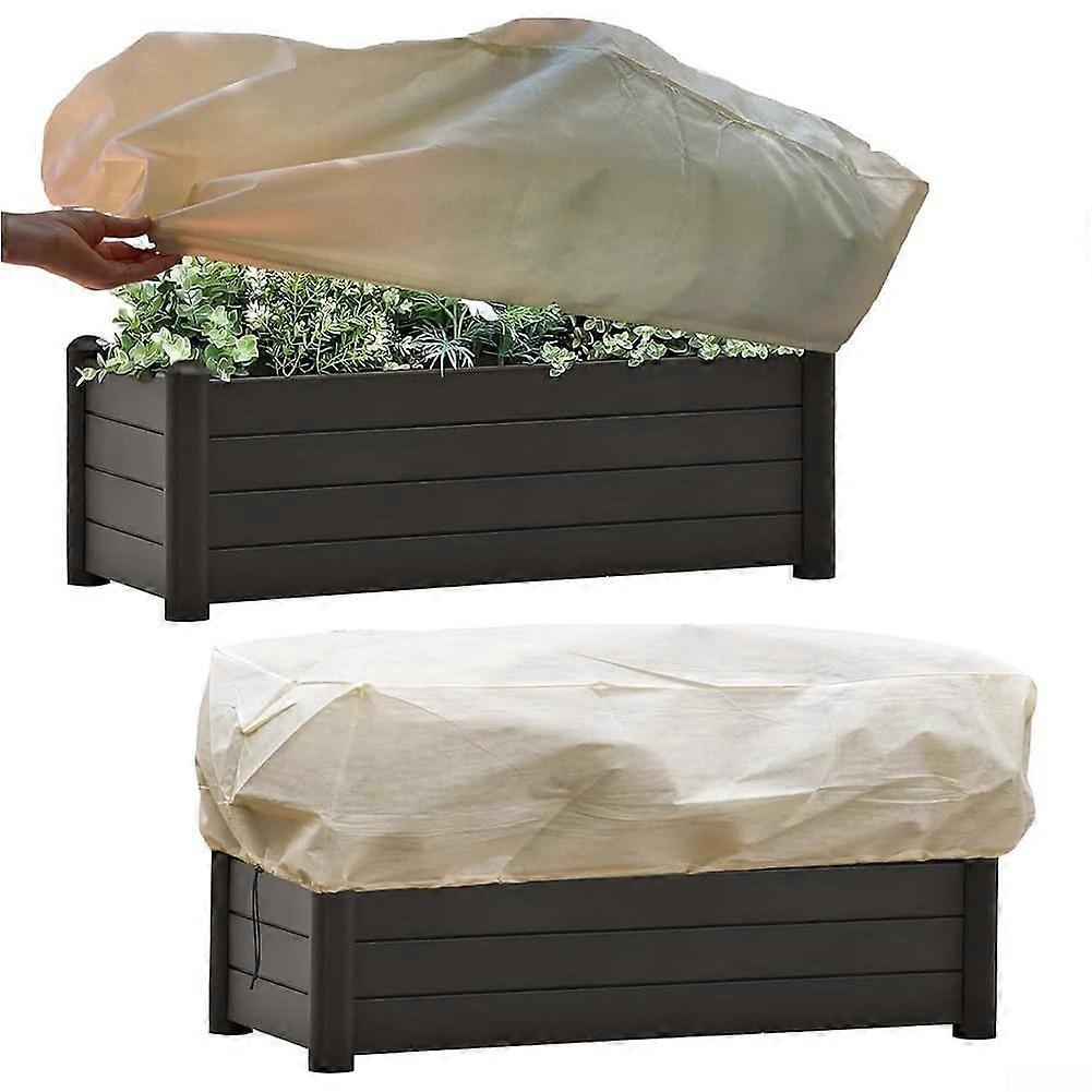 Rectangular Plant Box Protection Cover 100x40x45 cm Weatherproof UV-Resistant Fits Most Rectangular Planter Boxes
