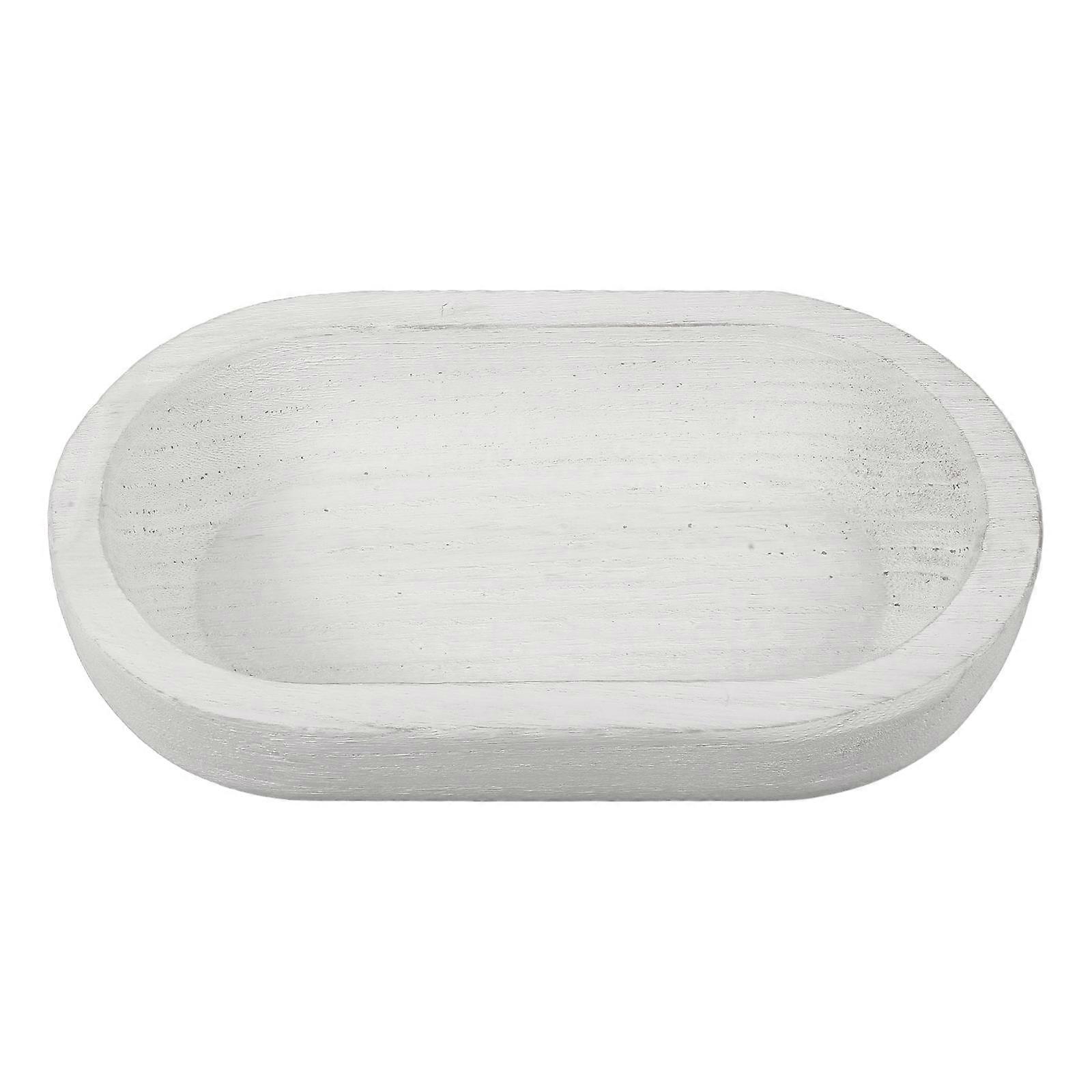 Wood Serving Platter Oval Shape Tray for Food Serving 4Pcs