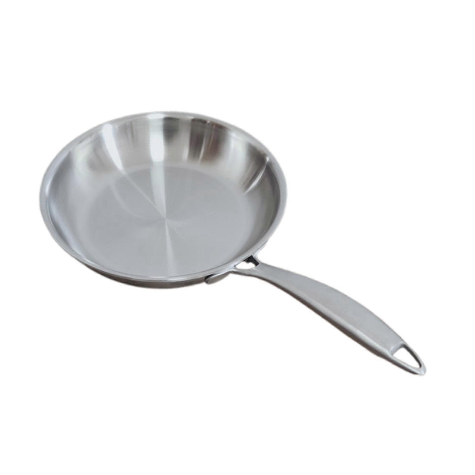 Stegepande i rustfrit stål, solid, til induktion/keramisk/kogeplader, lille