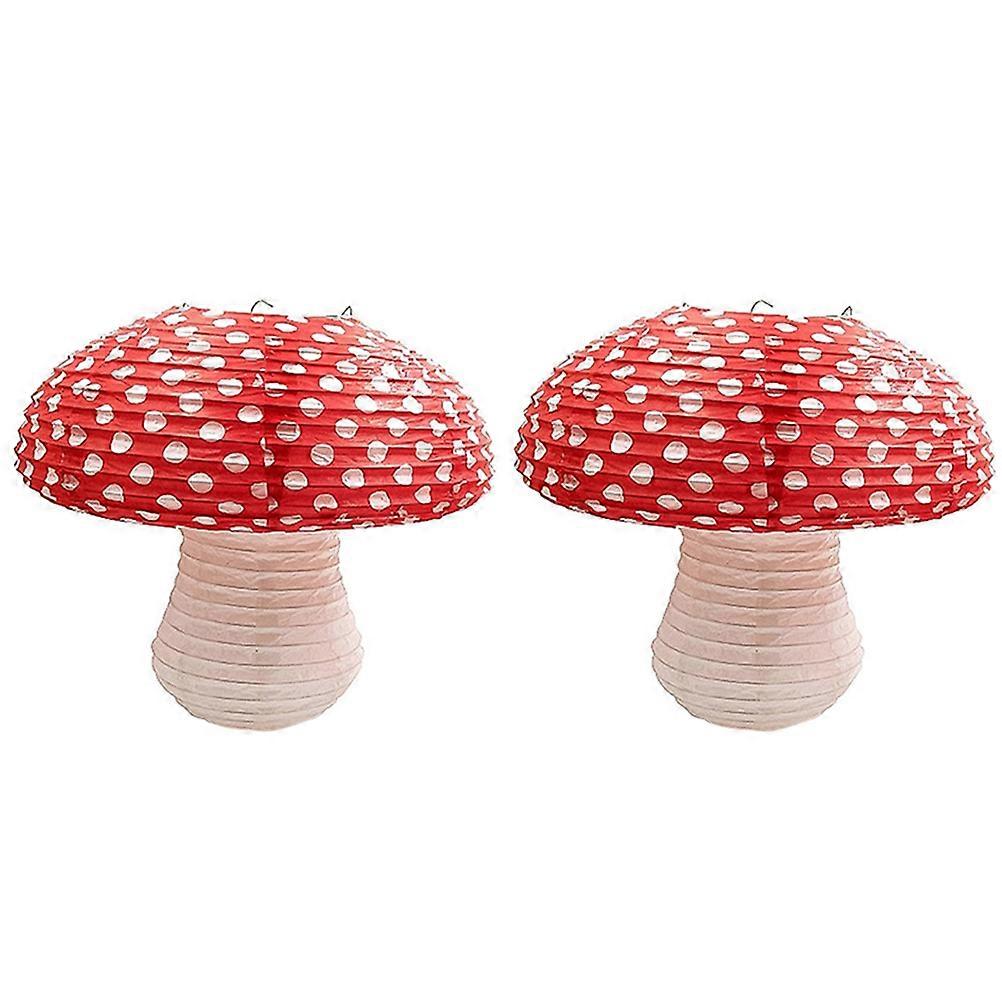 Hanging Mushroom Lantern Decoration Paper Lanterns for Parties 4Pcs Set
