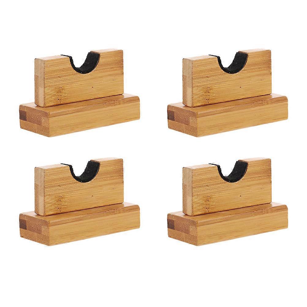 Bamboo Baseball Bat Holders for 4Sets of Display Racks in Khaki Color