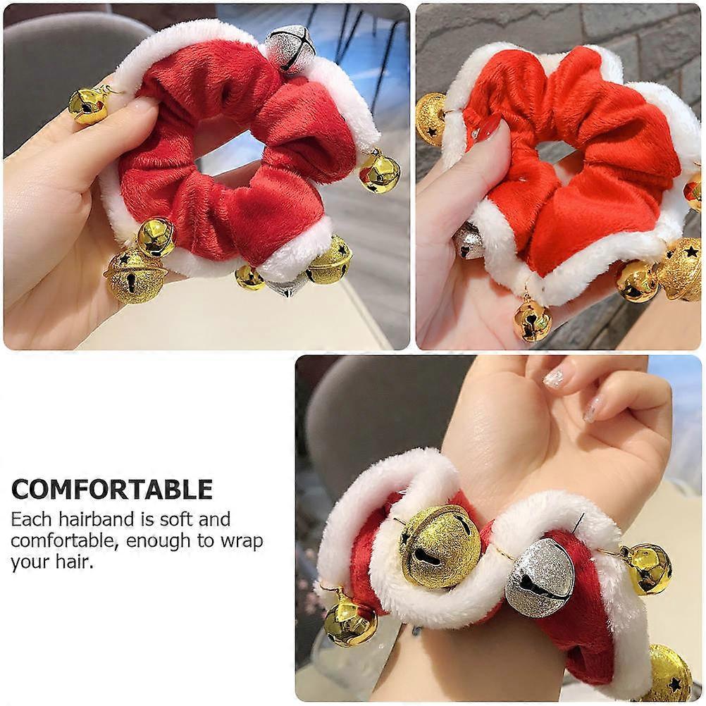 Elastic Hair Ties Bell Shaped Hair Rings For Girls In Red Color Designed For Everyday Use And Special Occasions 1Pc