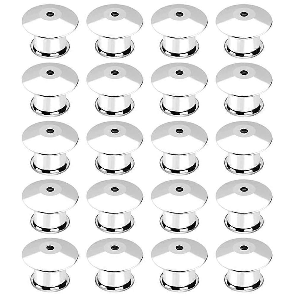 Locking Pin Backs for Lapel Pins Metal Pin Backing 60Pcs Copper Silver