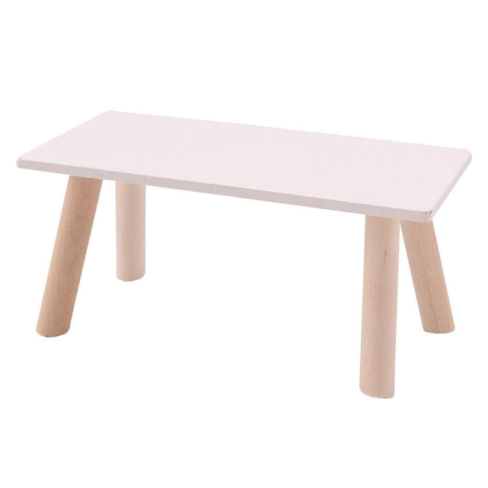 家具モデルテーブル見栄えの良いリアルな木製ドールハウスコーヒースモールテーブルレジャーミニモデル1/12ドールハウス用-2025