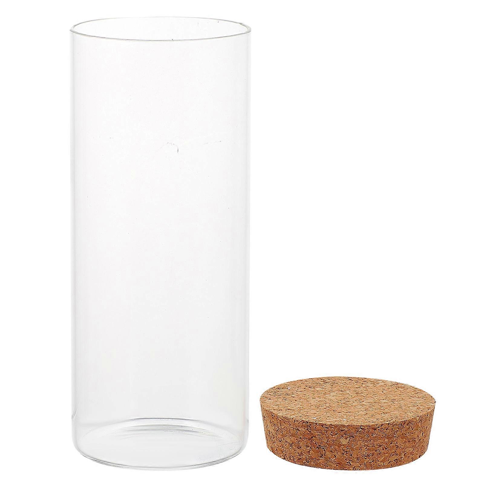 Transparent Preserved Flower Glass with Stopper for Storage Use