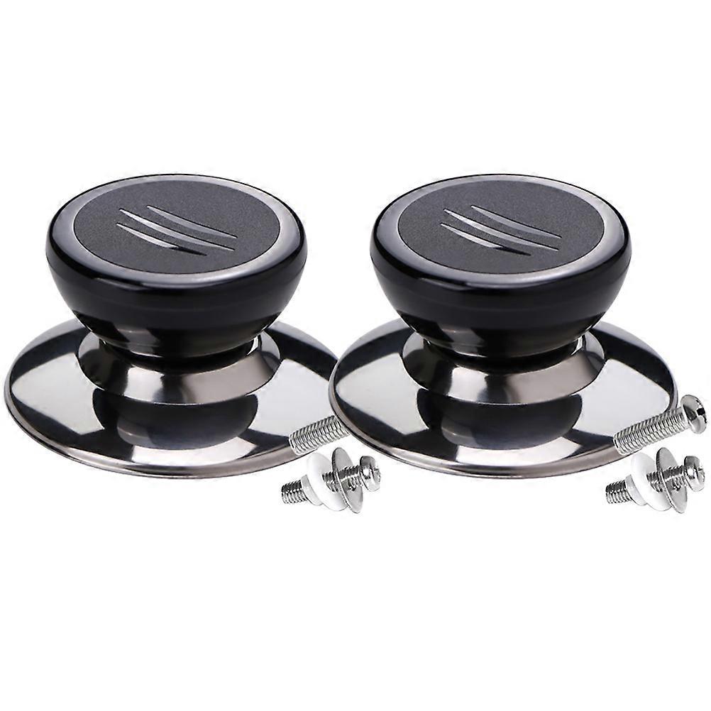 Pot Lid Knob Replacement for Kitchen Cookware 10Pcs Universal Black Handles