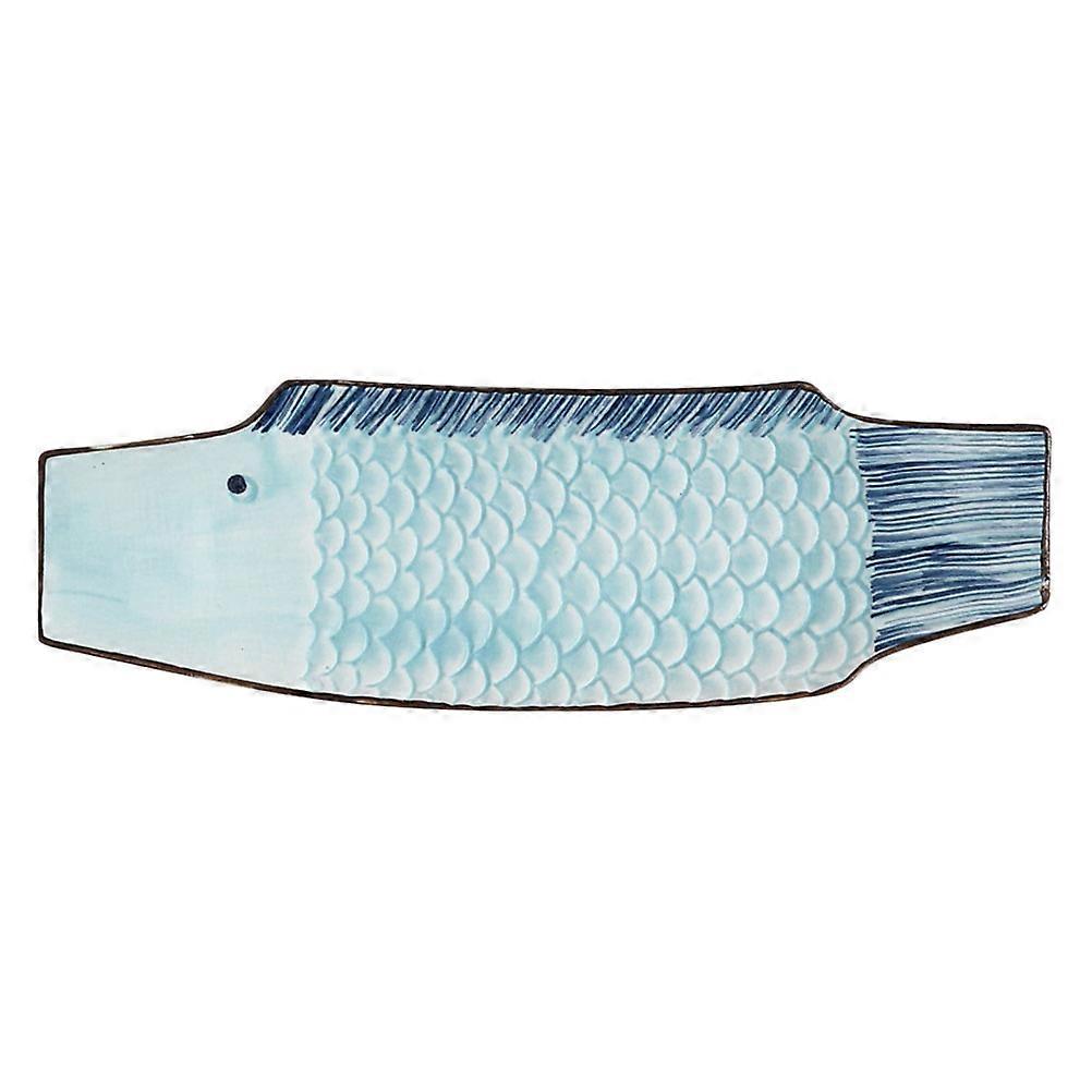 Ceramic Fish Shaped Sushi Plate for Food Serving in Home Use