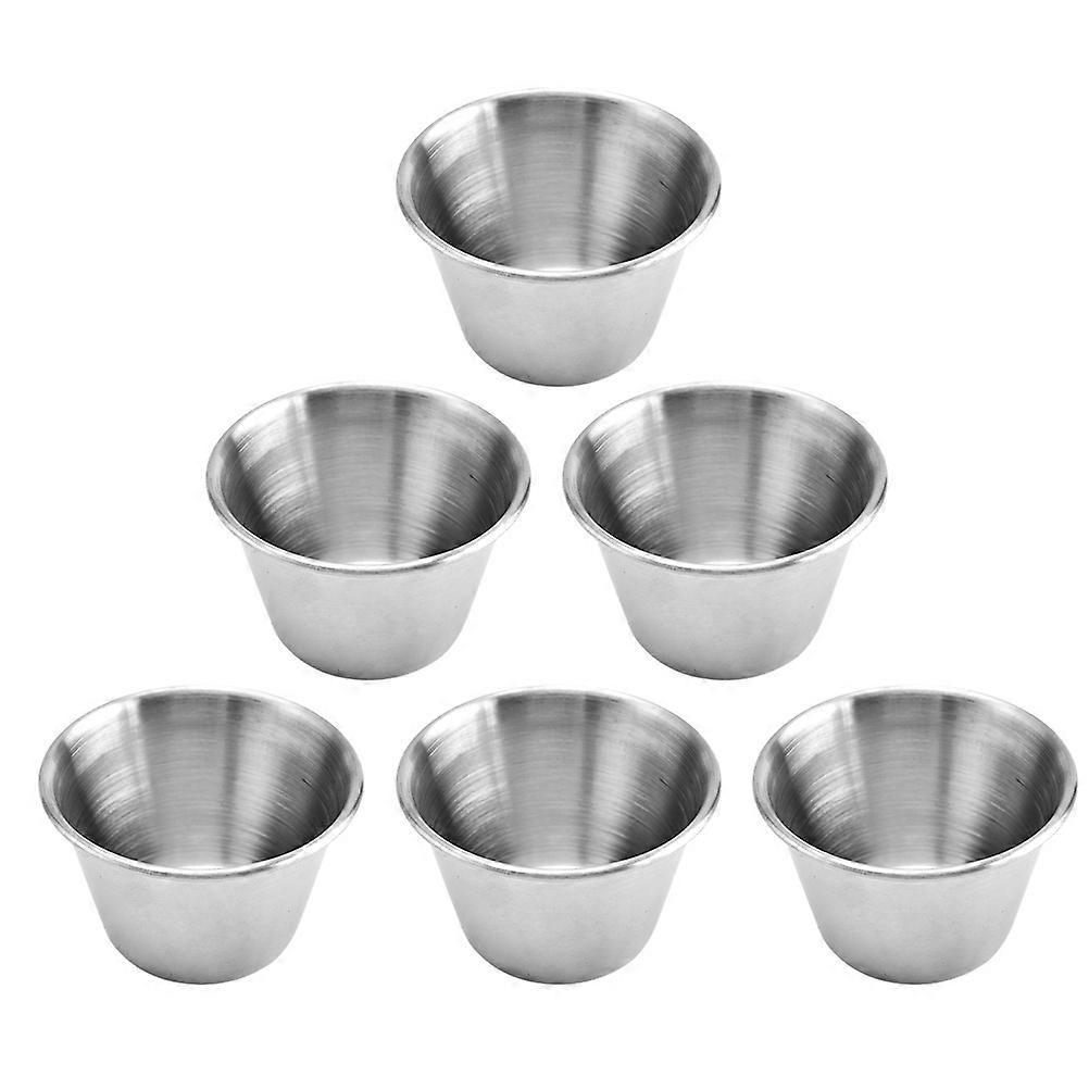 Dipping Sauce Container Stainless Steel for 18Pcs Silver