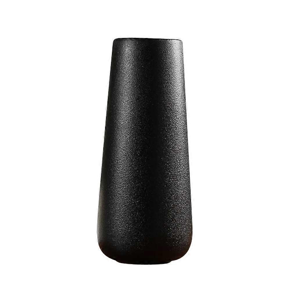 Lot de 2 vases en céramique noirs, style simple, à usage décoratif