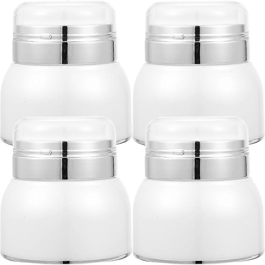 Refillable Lotion Container for Storage Use 4Pcs Transparent Press Type Jars
