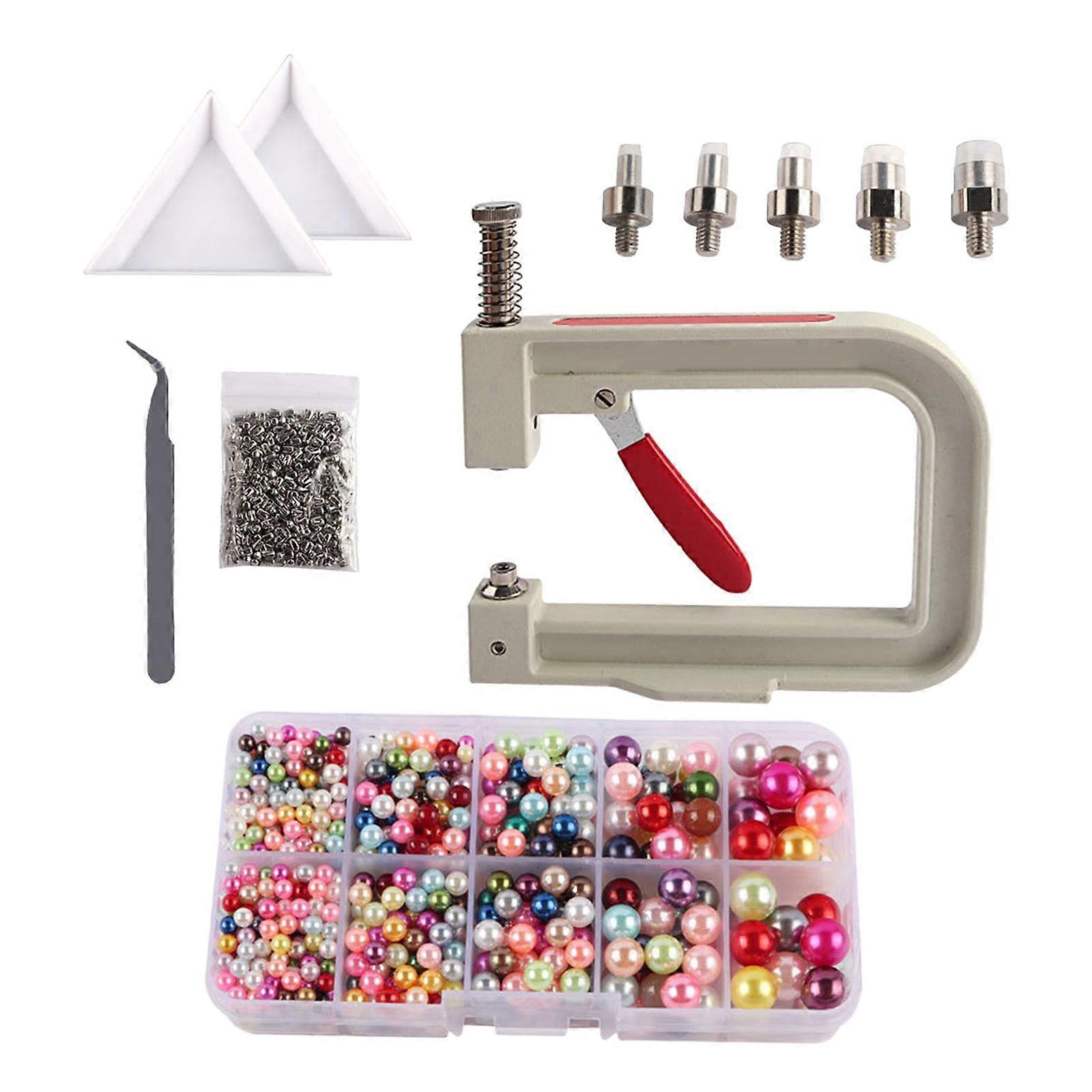 Pearl Handmade Setting Machine Handmade DIY Craft Accessories for Cap Punch Multicolor