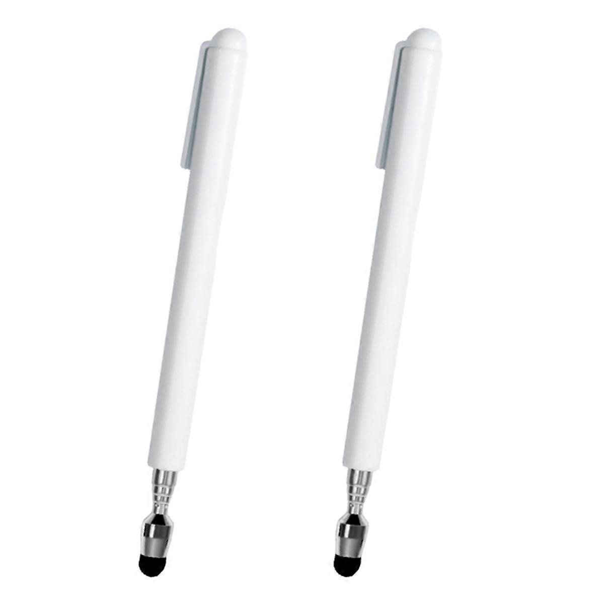 Universal Telescopic Stylus Pen for Touch Screens, (White)