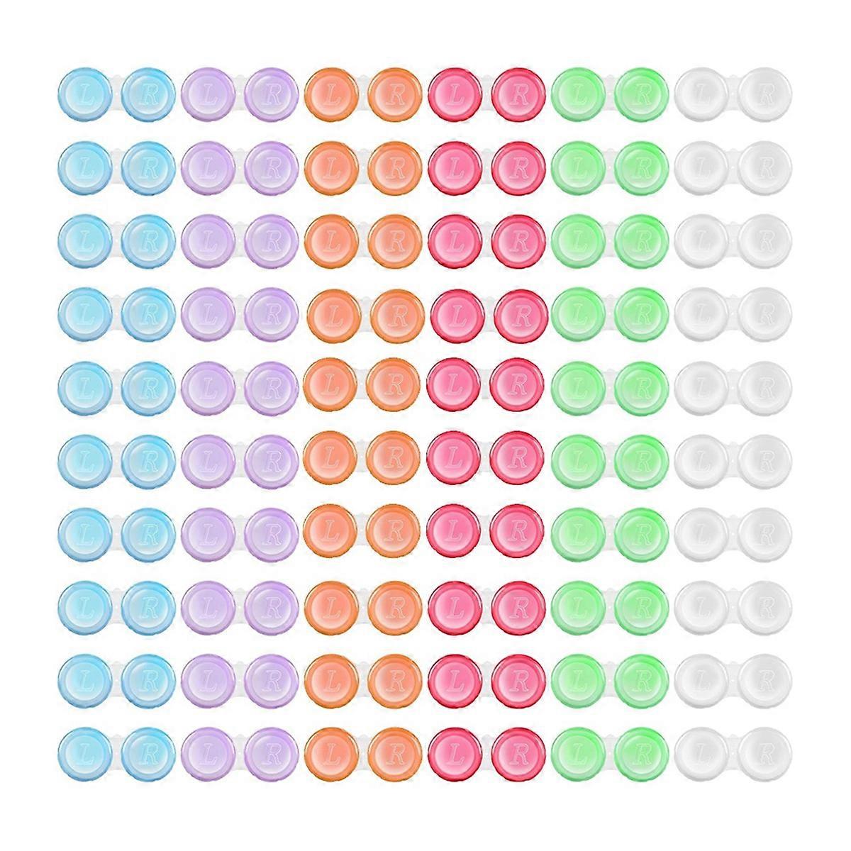 60 Pack Contact Lens Cases, Contact Cases Bulk in 6 Colors