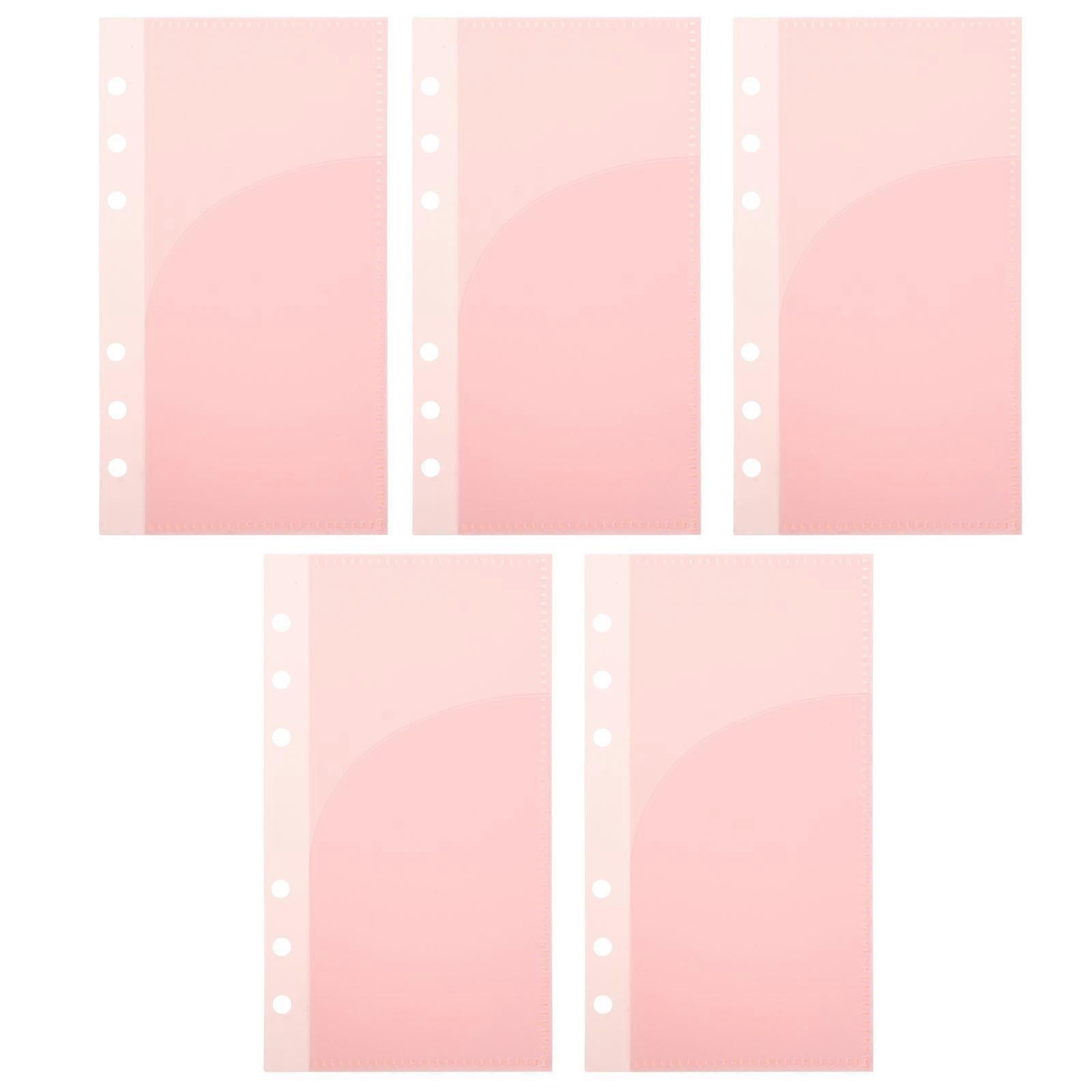 Budget Binder Inserts Multi Use Binder Pocket for Storage 20Pcs Pink