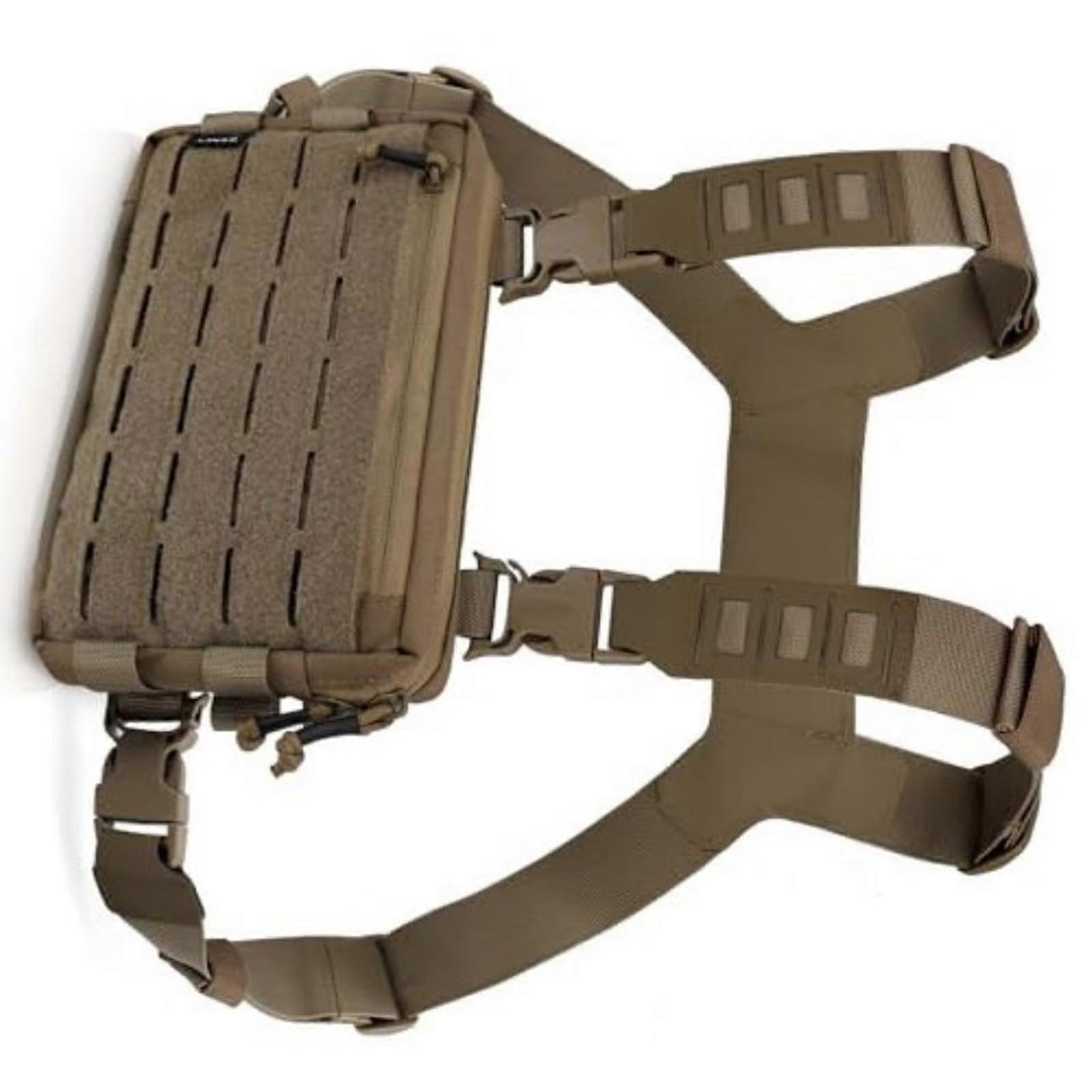 Tacticals Chest Rigs Pack Men's Tactical Chest Rig Vest Front Loop Utility Brown Running Bag Compatible