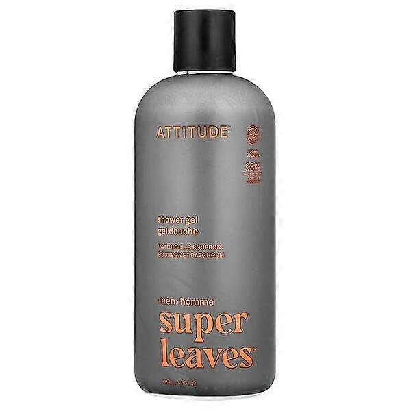 ATTITUDE, Super LeavesÃÂÃÂ¢ÃÂÃÂÃÂÃÂ¢, Shower Gel, For Men, Patchouli & Bourbon, 14 fl oz (415 ml)