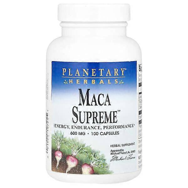 Planetary Herbals, Maca SupremeÃÂ¢ÃÂÃÂ¢, 600 mg , 100 Capsules