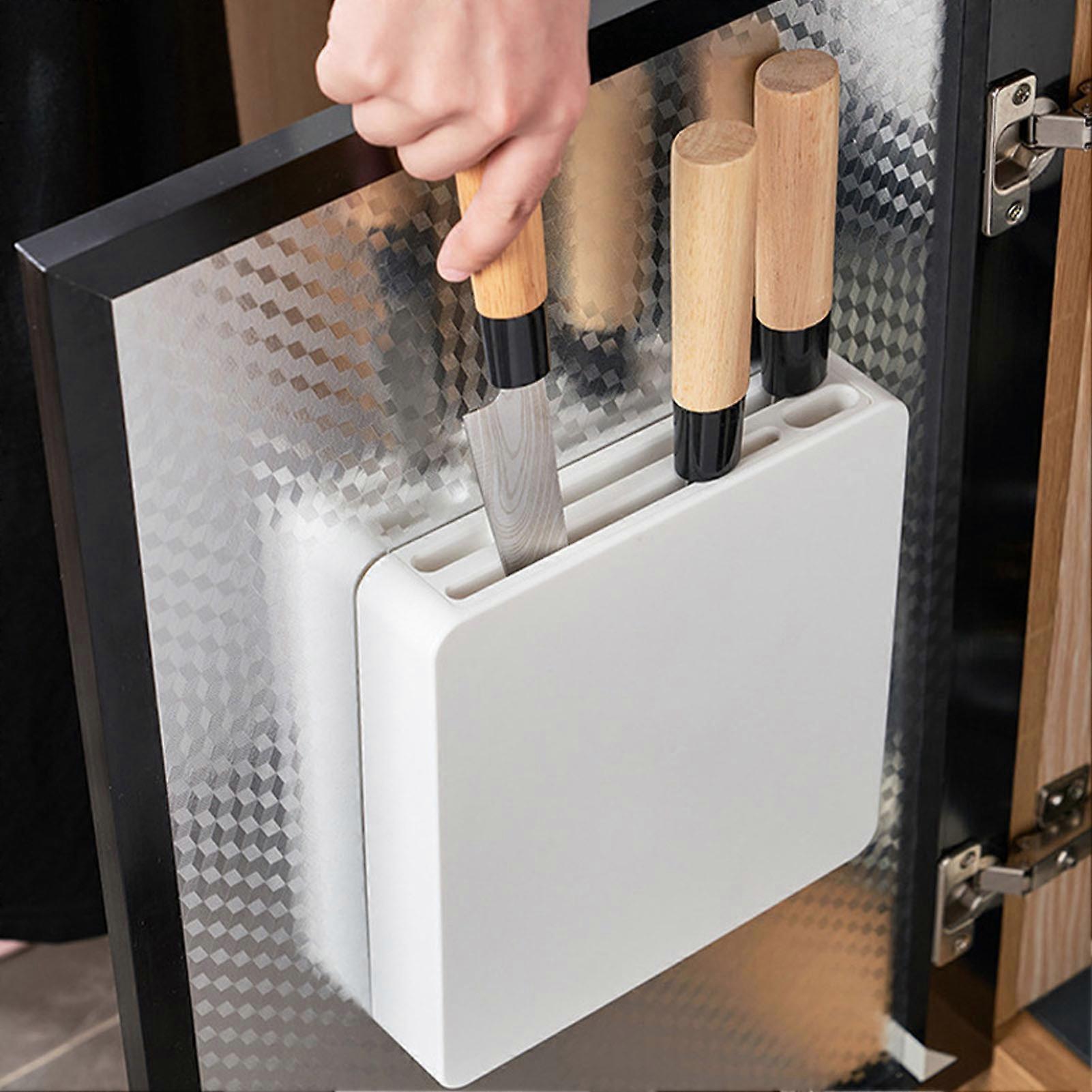 Wall Mounted Knives Holder PP Plastic 11.4oz Space Saving Rack