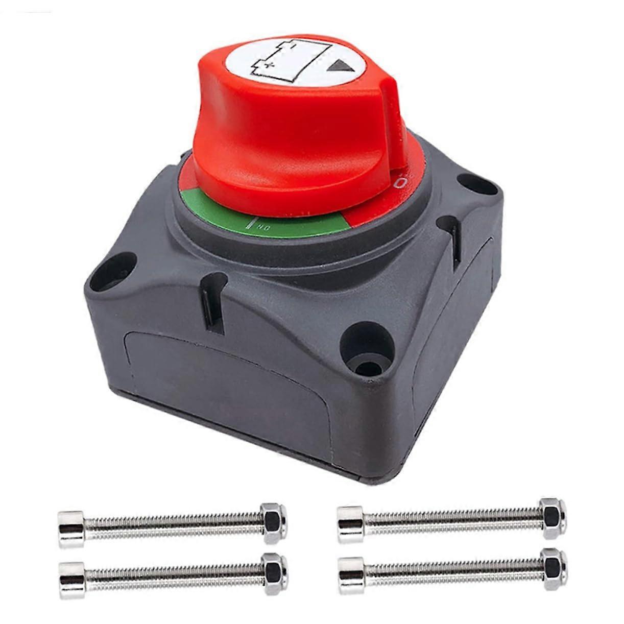 Heavy Duty Battery Disconnect Switch With Copper Terminals And Heat Shrink Insulation For RV ATV Car Yacht UTV Camping