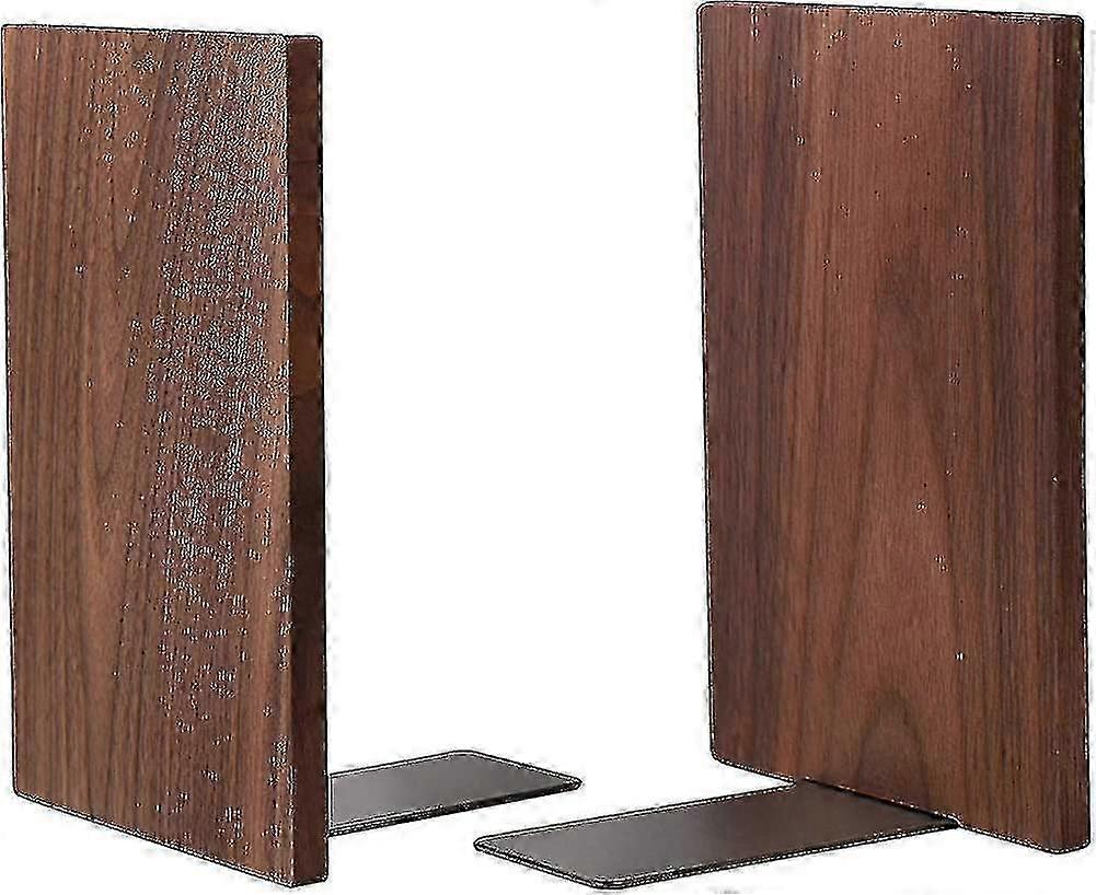 ينتهي الكتاب ، مساند الكتب الخشبية الجوز للكتب الثقيلة ، ينتهي الكتاب الخشبي للأرفف هدية (HS)