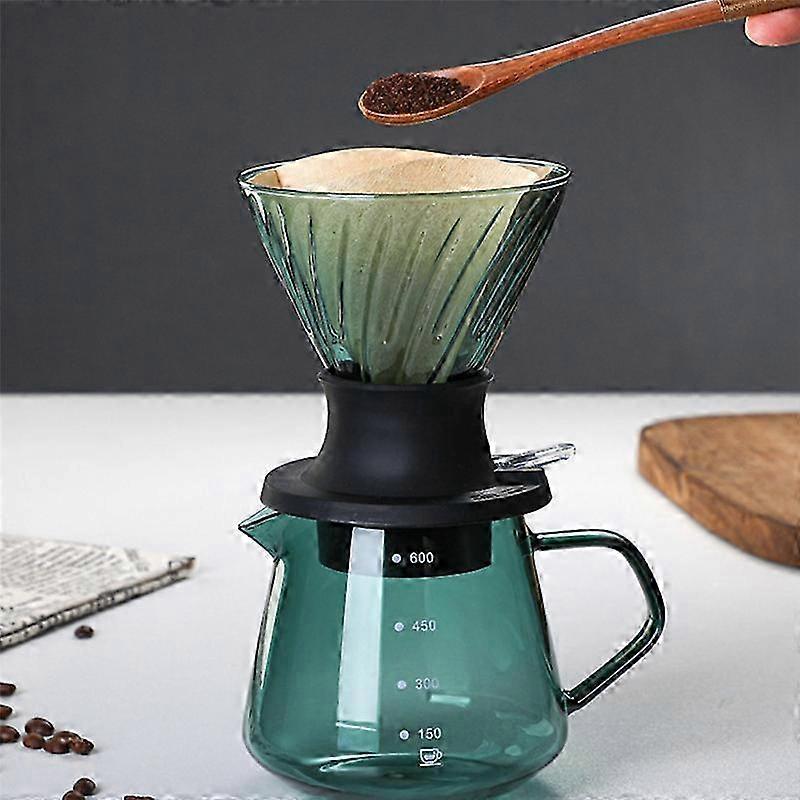 Compatible with V60 Pour over Coffee Maker 600ML Immersion Dripper Switch Glass