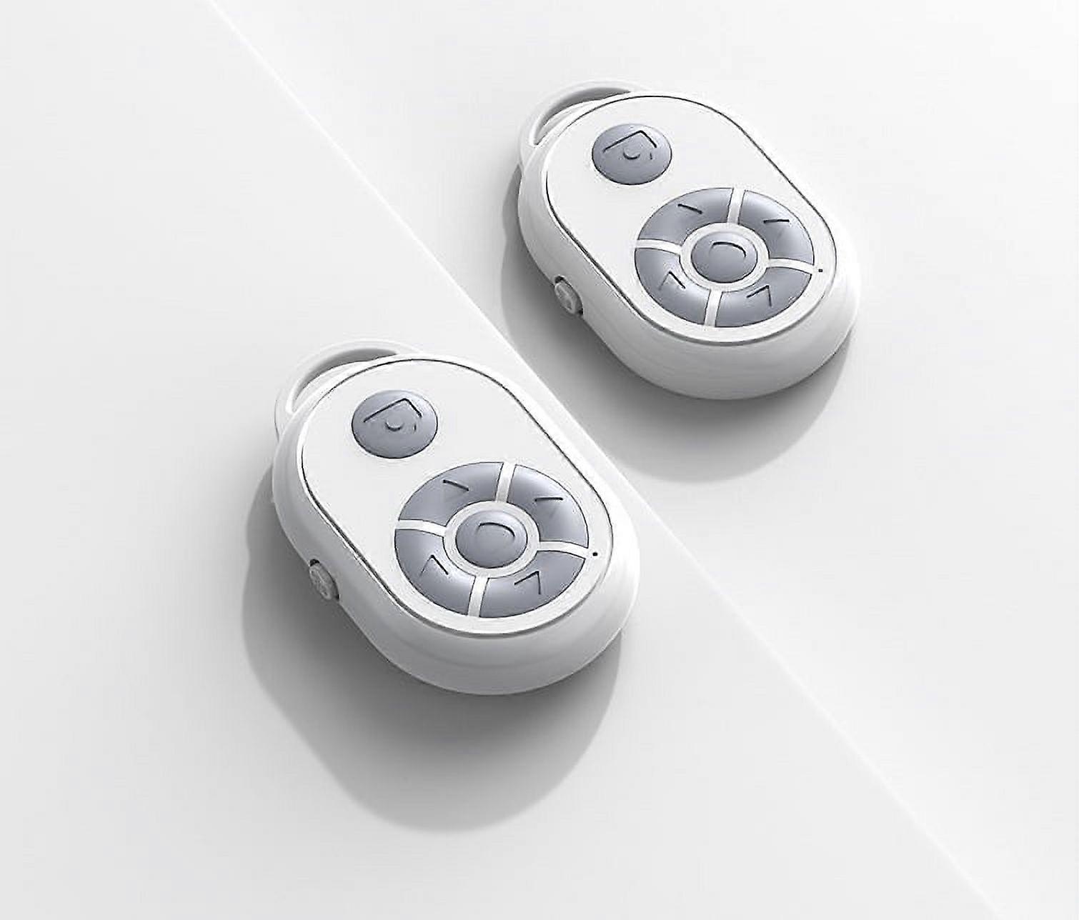 Janrevotw 2pcs Bluetooth Remote Control Selfie Live Mobile Phone Wireless Shutter Photo Page Flip Multifunction God Remote Remote Video