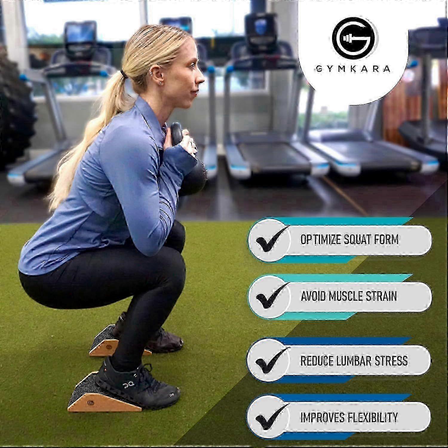 Cork Squat Wedges, 2 Pack, Elevated Squat Wedges and Calf Raise Blocks - Squat Incline Boards to Avoid Muscle Strain and Optimize Squat Form