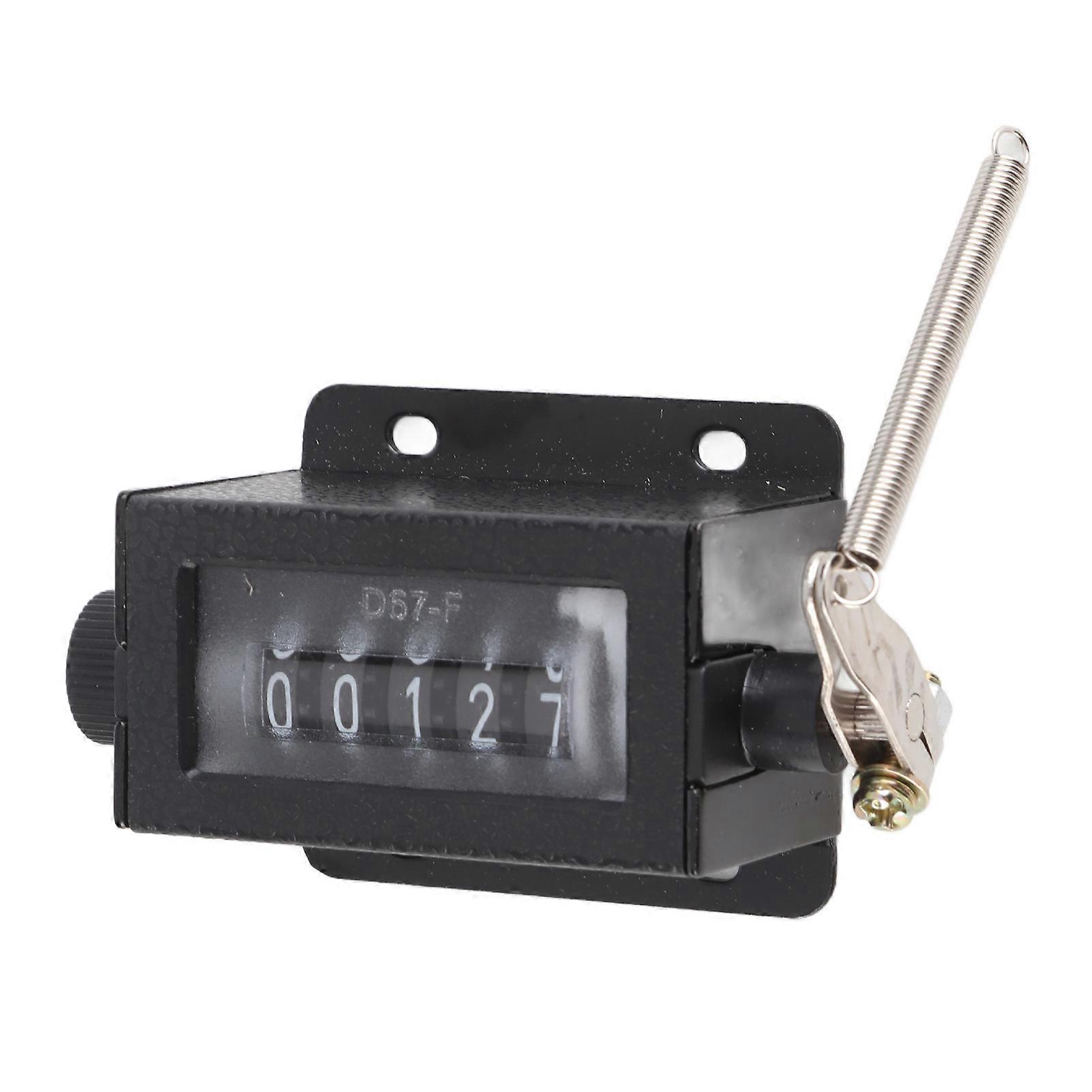 D67F 5 Digit Mechanical Resettable Manual Hand Pull Stroke Tally Counter