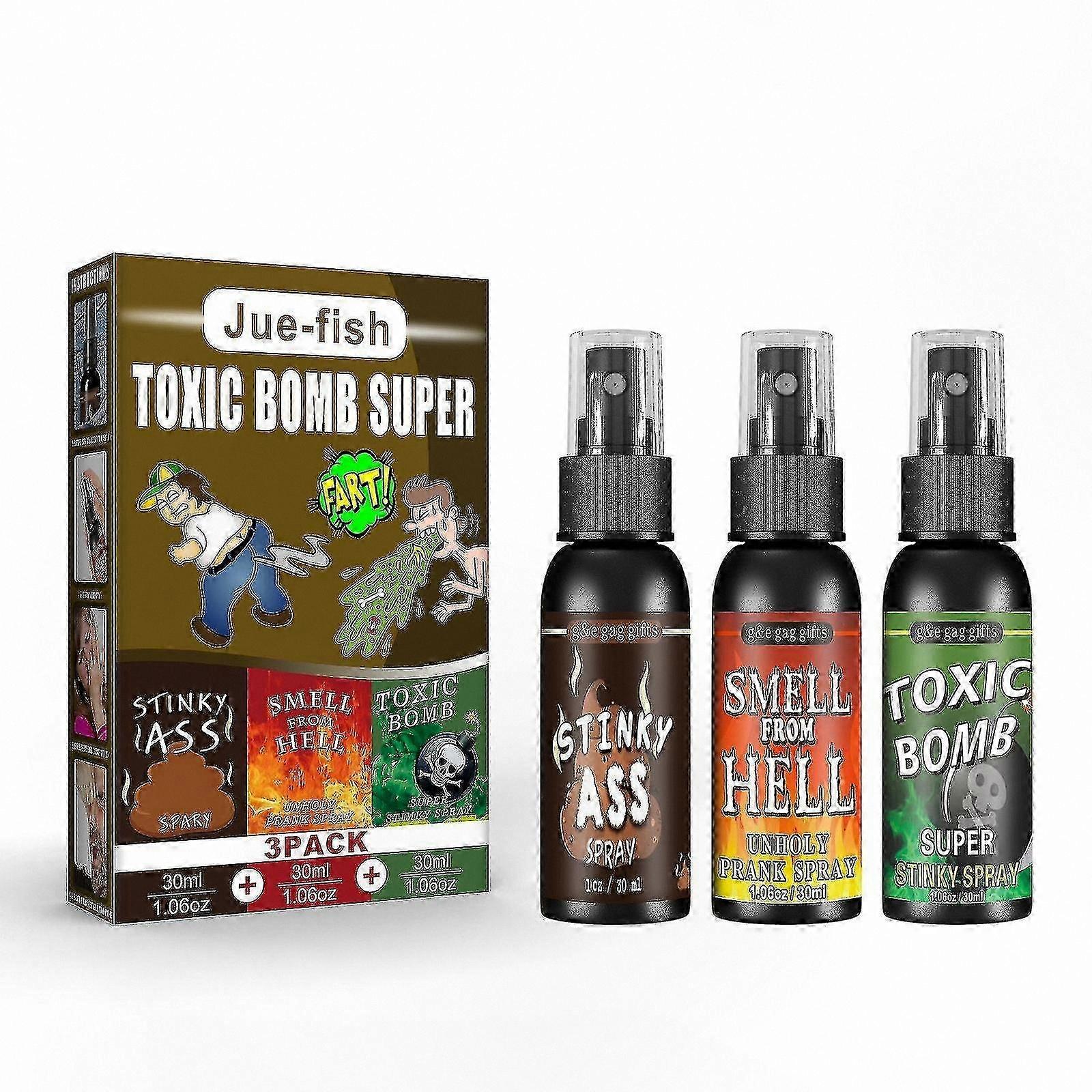 3-Pack Intense Scent Spray, 30ml Powerful Odor Solution for Jokes and Entertainment